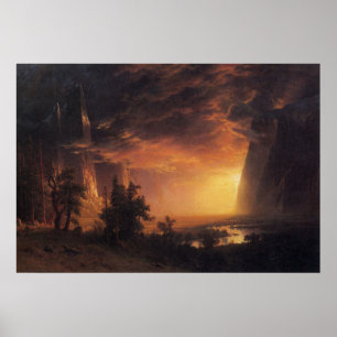 Affiche Coucher de soleil dans la vallée de Yosemite - Bie