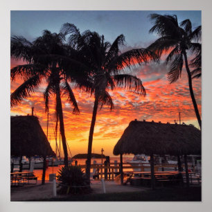 Affiche Coucher de soleil dans les Keys de Floride