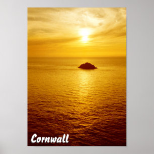 Affiche coucher de soleil de Cornwall