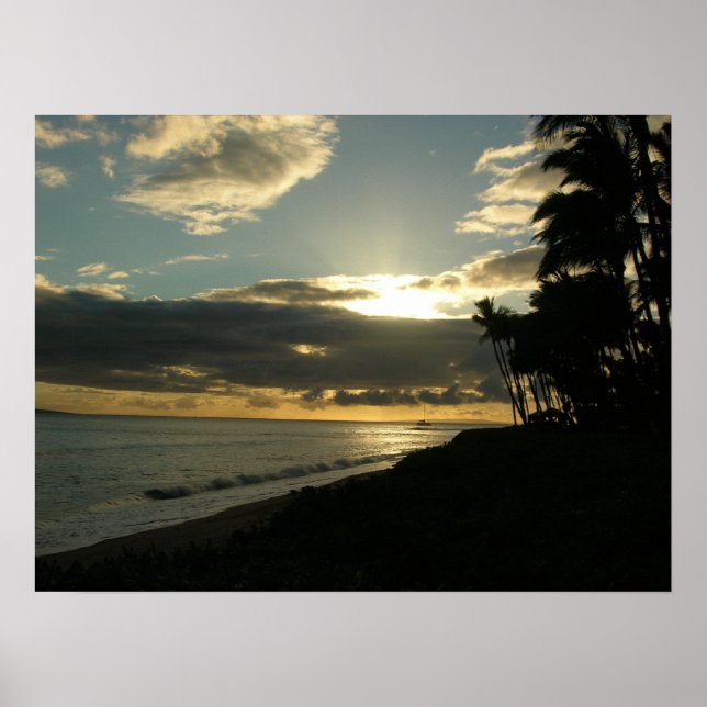 Affiche Coucher de soleil de Ka'anapali (Devant)