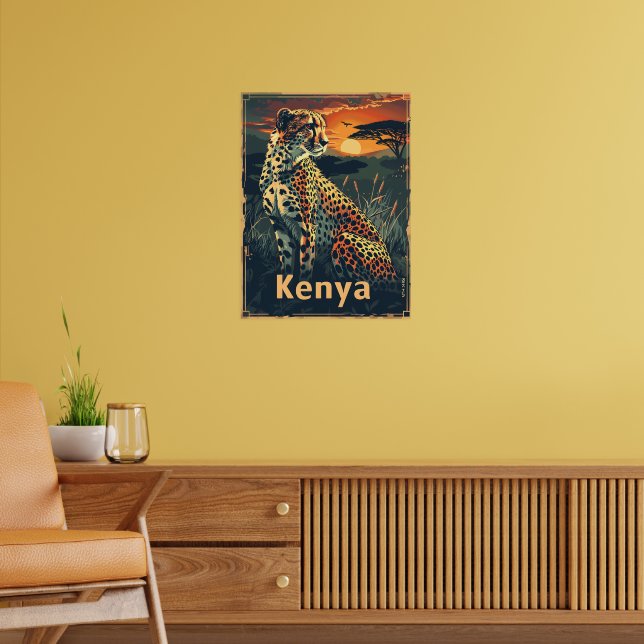 Affiche Coucher de soleil de Kenya Cheeatah (Salon 2)