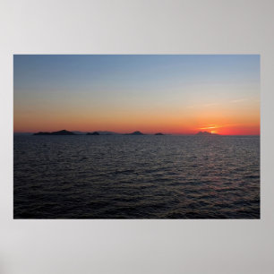 Affiche Coucher de soleil de Komodo