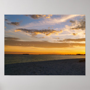 Affiche Coucher de soleil de la plage de Pensacola