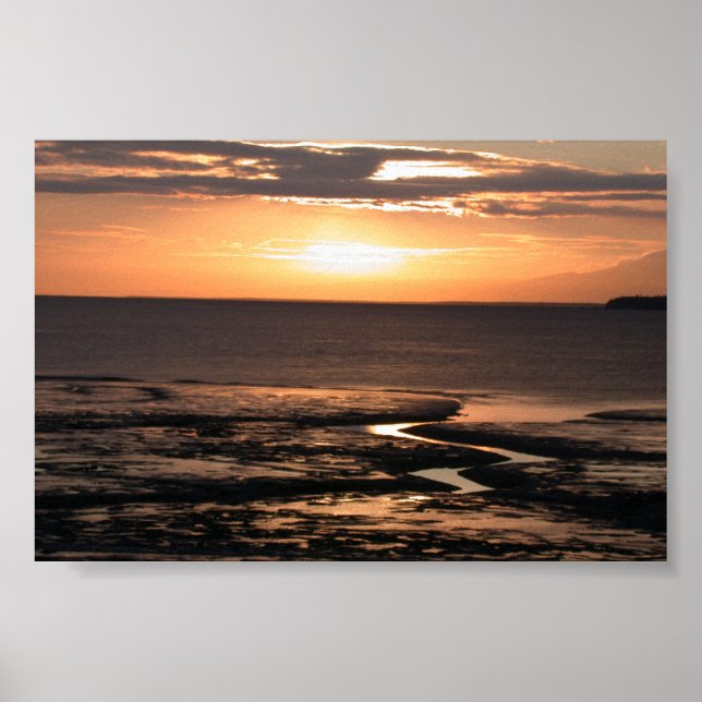 Affiche Coucher de soleil de l'Alaska @ Cook Inlet (Devant)