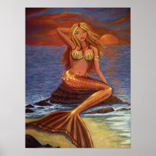 Affiche Coucher de soleil de Mermaid