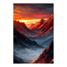 Coucher de soleil de montagne Majestic