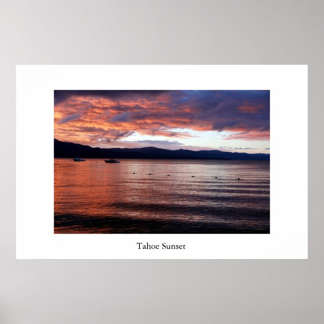 Affiche Coucher de soleil de Tahoe (Devant)