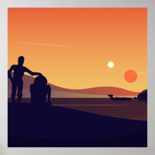Affiche Coucher de soleil de Tatooine