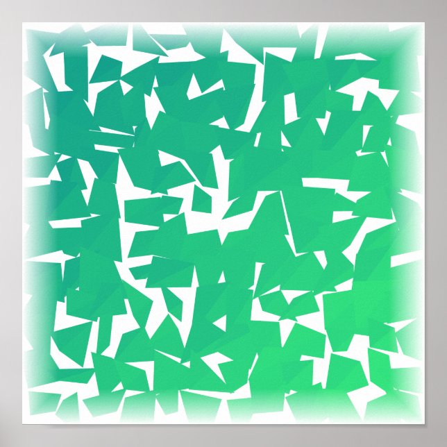 Affiche Coucher de soleil dégradé Low-Poly - Art numérique (Devant)