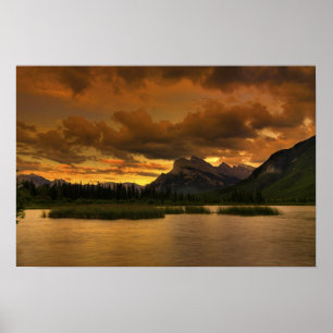 Affiche Coucher de soleil des lacs Vermillion