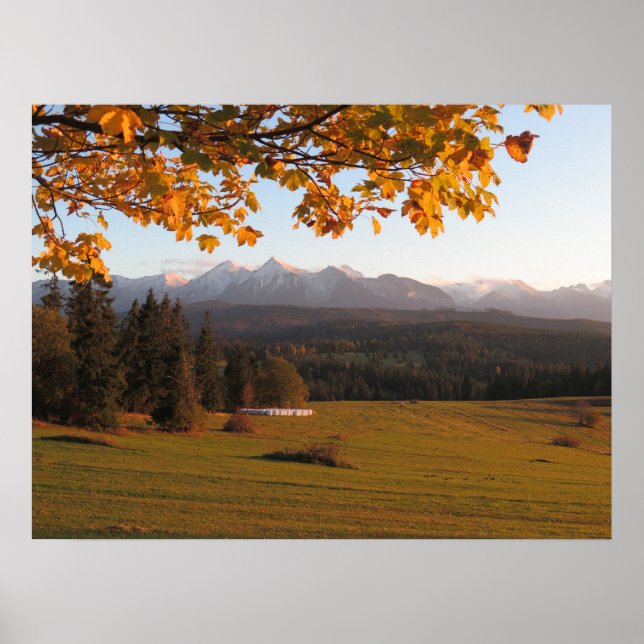 Affiche Coucher de soleil des Tatras d'automne (Devant)