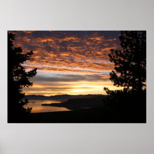Affiche Coucher de soleil d'été à Tahoe