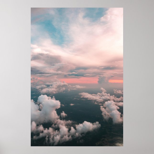 Affiche Coucher de soleil d'été Nuages Sky Paysage (Devant)