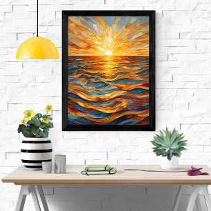 Affiche Coucher de soleil doré