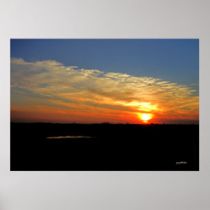 Affiche Coucher de soleil du Kansas