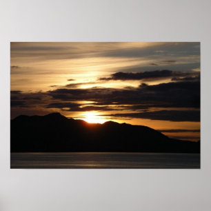 Affiche Coucher de soleil en Alaska III Photographie magni