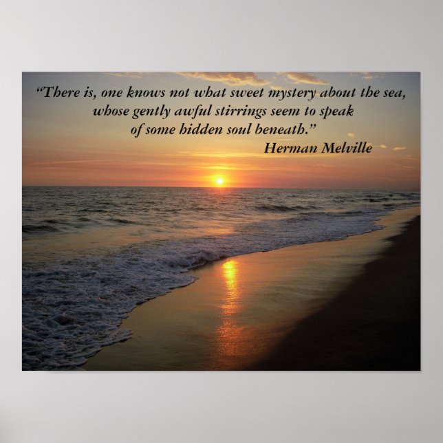 Affiche Coucher de soleil en bord de mer (Devant)