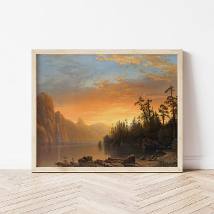 Affiche Coucher de soleil en Californie   Albert Bierstadt
