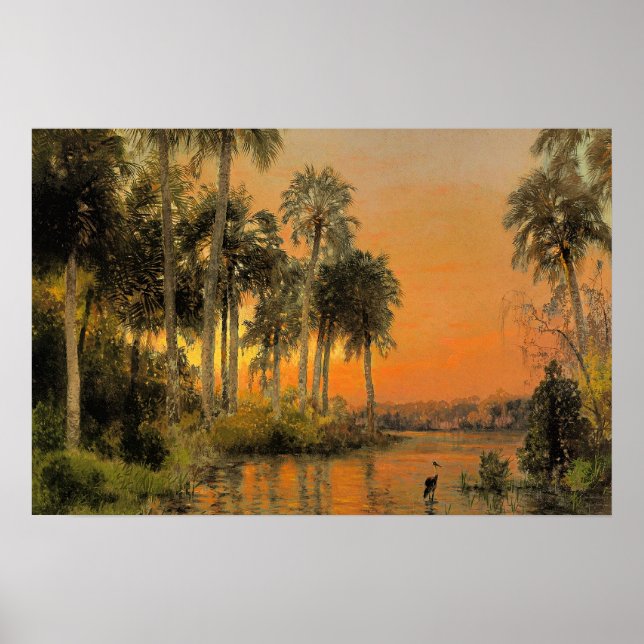 Affiche Coucher de soleil en Floride par Hermann Herzog (Devant)