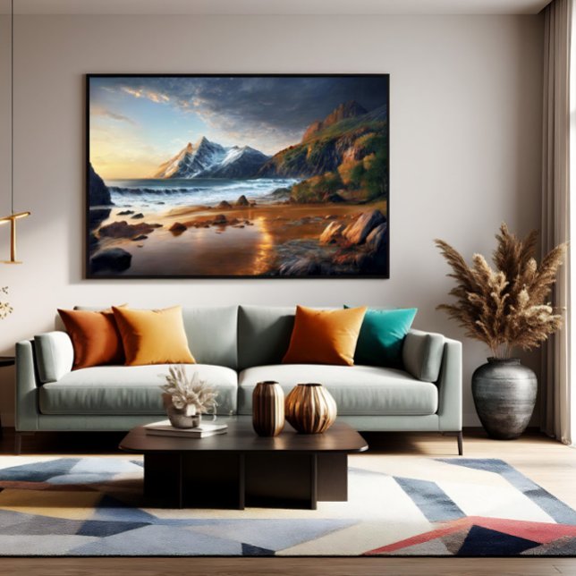 Affiche Coucher de soleil en montagne (Créateur téléchargé)