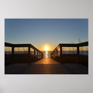 Affiche Coucher de soleil en perspective