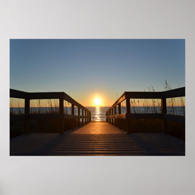 Affiche Coucher de soleil en perspective (Devant)