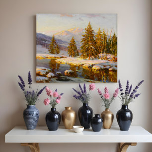 Affiche Coucher de soleil hivernal