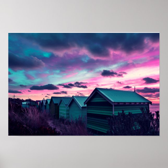 Affiche Coucher de soleil infrarouge (Devant)