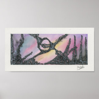 Affiche Coucher de soleil lointain