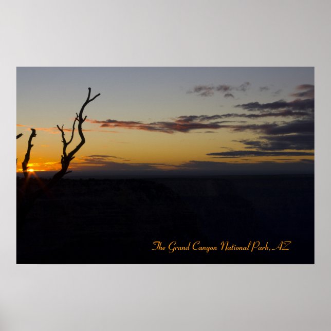 Affiche Coucher de soleil magique du Grand Canyon (Devant)