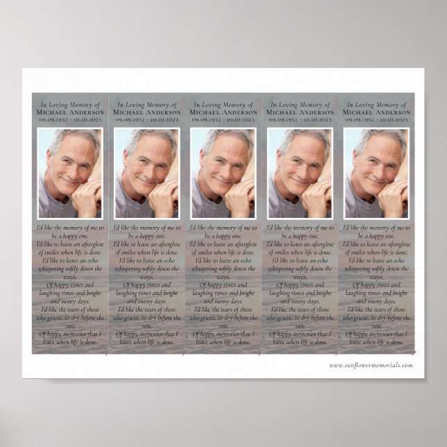 Affiche Coucher de soleil | Maquette de signet pour enterr (Devant)