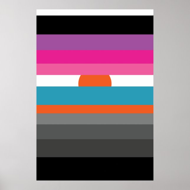 Affiche Coucher de soleil minimal (Devant)