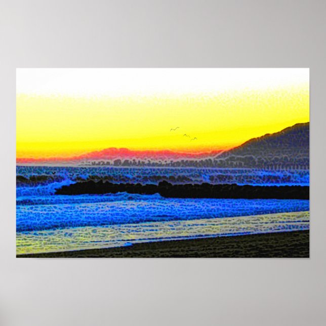 Affiche Coucher de soleil mystique  (Devant)
