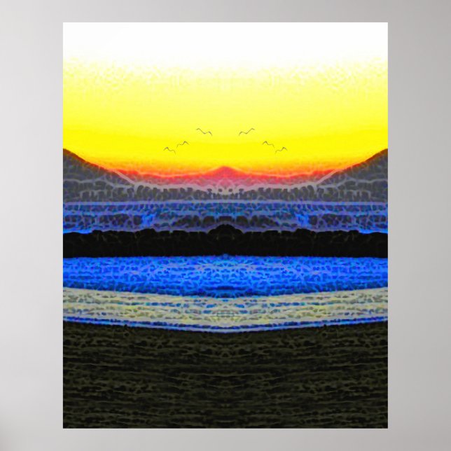 Affiche Coucher de soleil mystique à double vision  (Devant)