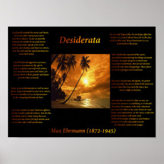Affiche Coucher de soleil orange