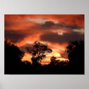 Affiche Coucher de soleil orange