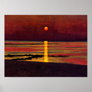 Affiche Coucher de soleil, peinture d'art