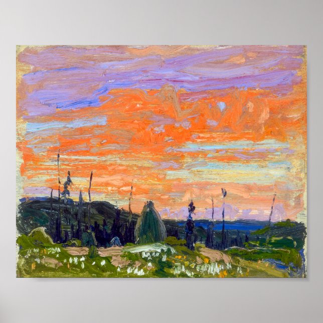 Affiche Coucher de soleil printanier, parc Algonquin | Tom (Devant)