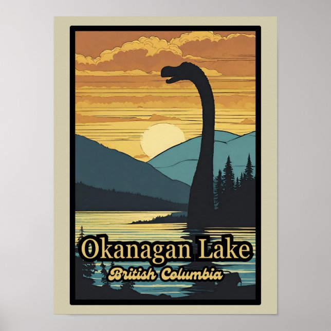 Affiche Coucher de soleil rétrograde Ogopogo les années 70 (Devant)