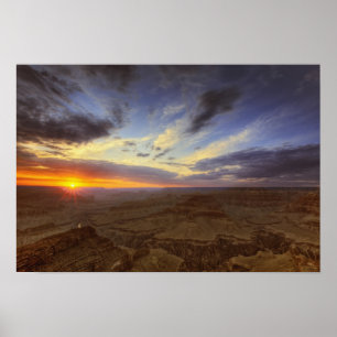 Affiche Coucher de soleil, rive sud du Grand Canyon, Grand