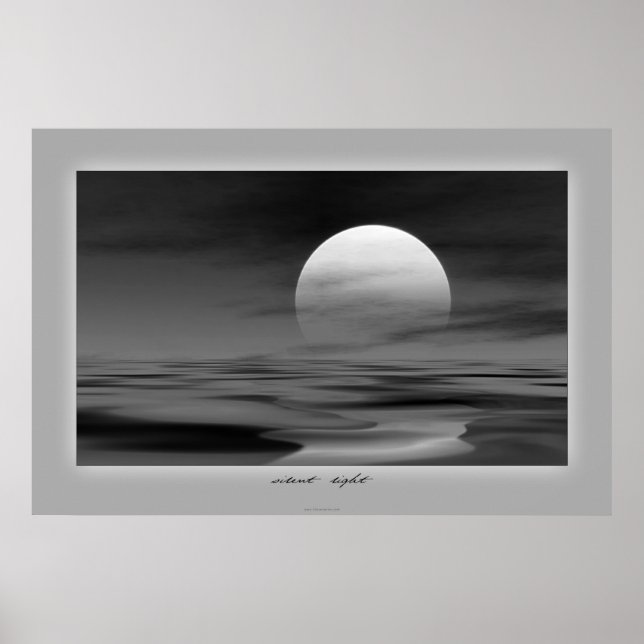 Affiche coucher de soleil silencieux (Devant)