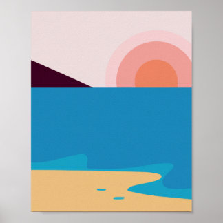 Affiche coucher de soleil simple