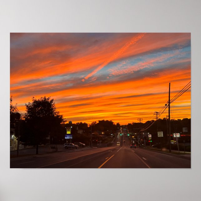 Affiche Coucher de soleil stratus (Devant)