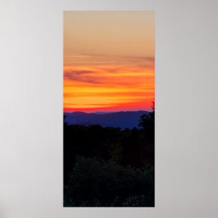 Affiche Coucher de soleil sur Blue Ridge Parkway