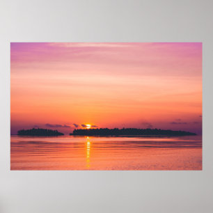AFFICHE COUCHER DE SOLEIL SUR HORIZON