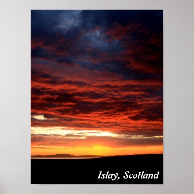 Affiche Coucher de soleil sur Islay, Écosse (Devant)
