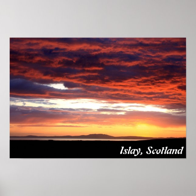 Affiche Coucher de soleil sur Islay, Écosse (Devant)