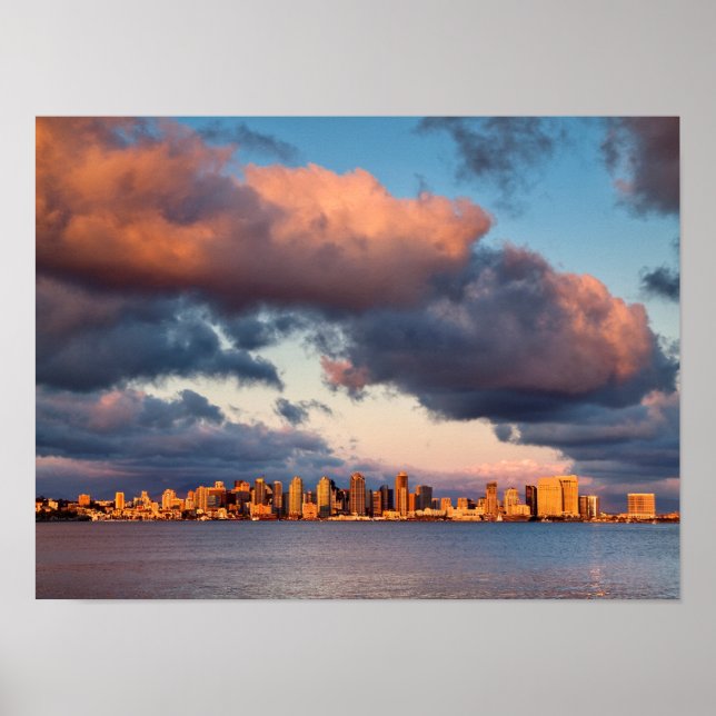 Affiche Coucher de soleil sur la baie de San Diego (Devant)
