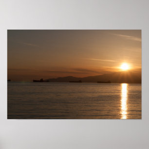 Affiche Coucher de soleil sur la baie de Vancouver - Canad