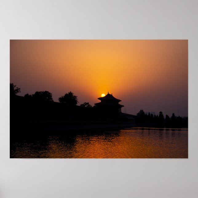 Affiche Coucher de soleil sur la Cité interdite - Pékin, C (Devant)